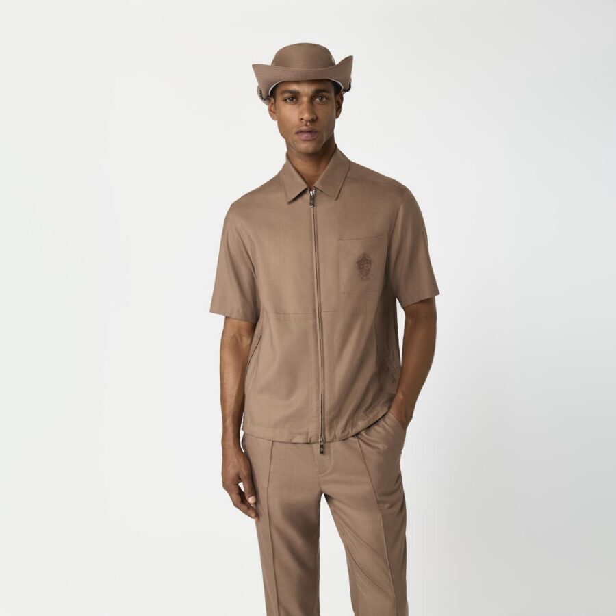 Ajaccio Overshirt Cashmere Silk Sand - Image 4