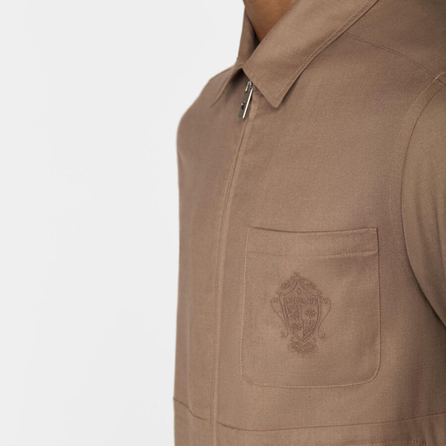 Ajaccio Overshirt Cashmere Silk Sand - Image 5