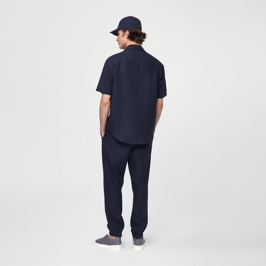 Alexander linen pant navy - Image 3