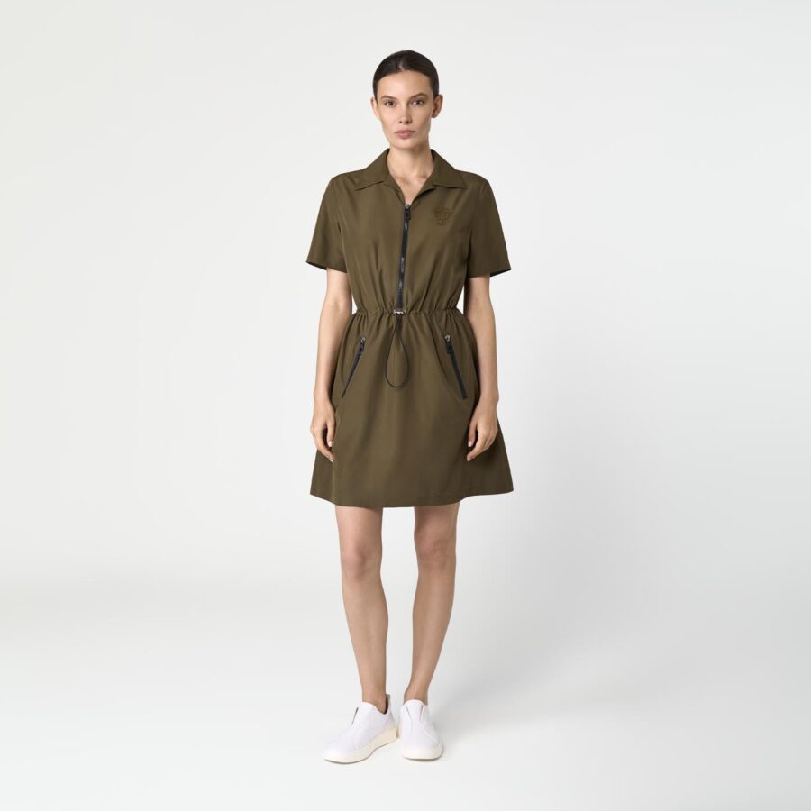Avignon Lightweight Dress Olive - Image 2