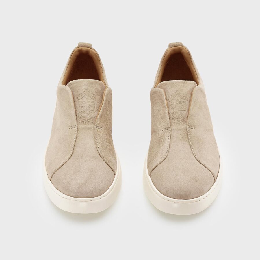 Bergamo slip-on Sneakers Suede Beige - Image 2