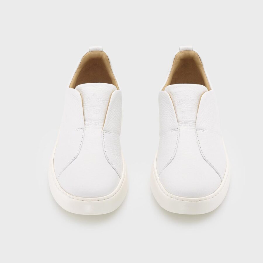 Bergamo slip-on Sneakers Deer Leather White - Image 2