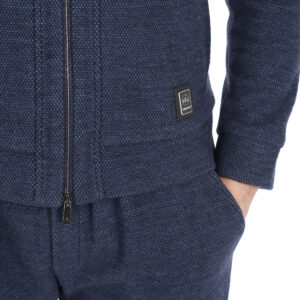 Ogier Bolzano Cashmere Sweater Jacket Travel Kit Navy