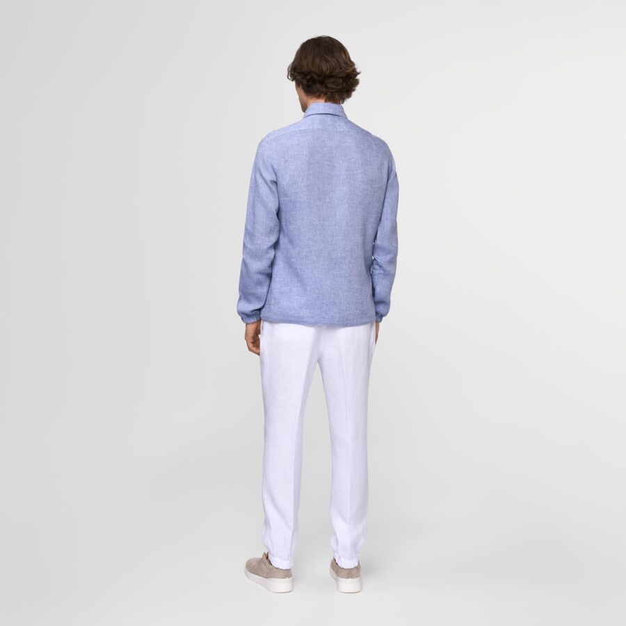 Cairo linen shirt blue - Image 3