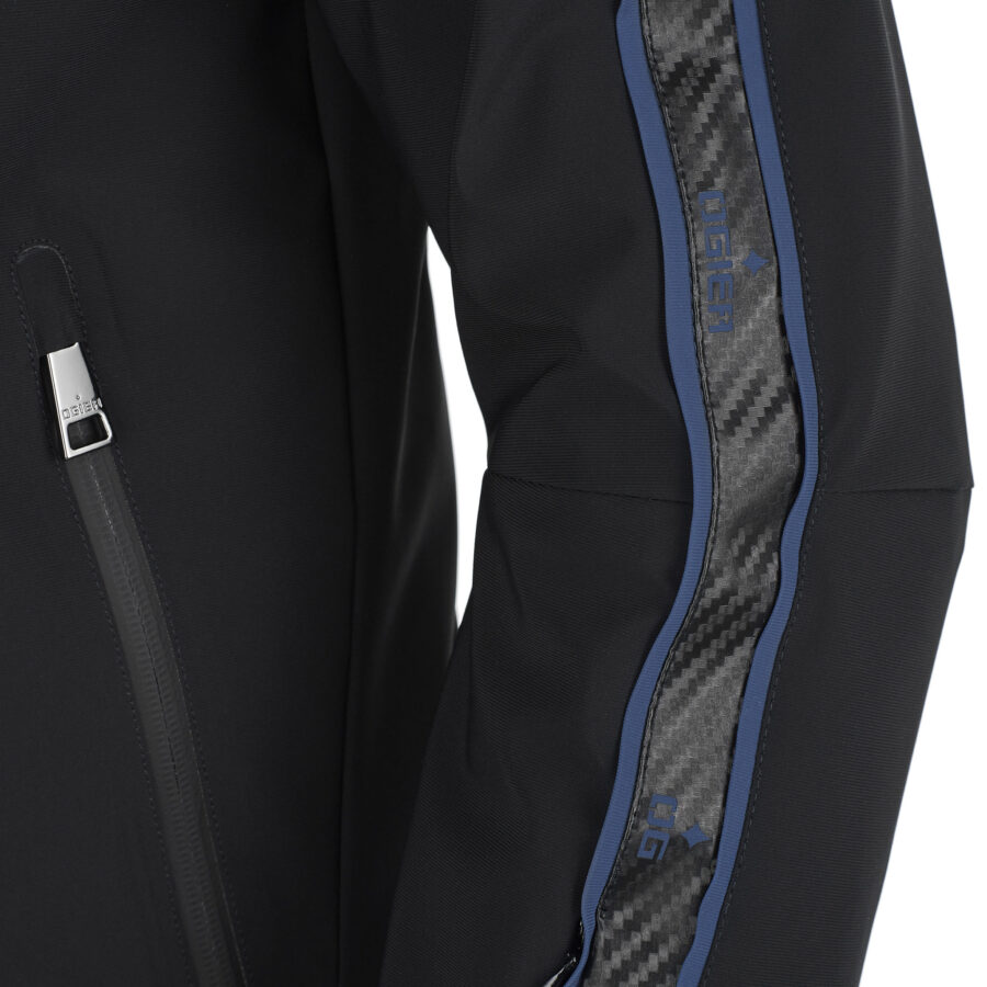 Ogier Cervinia Carbon Blue Ski Jacket Black Blue