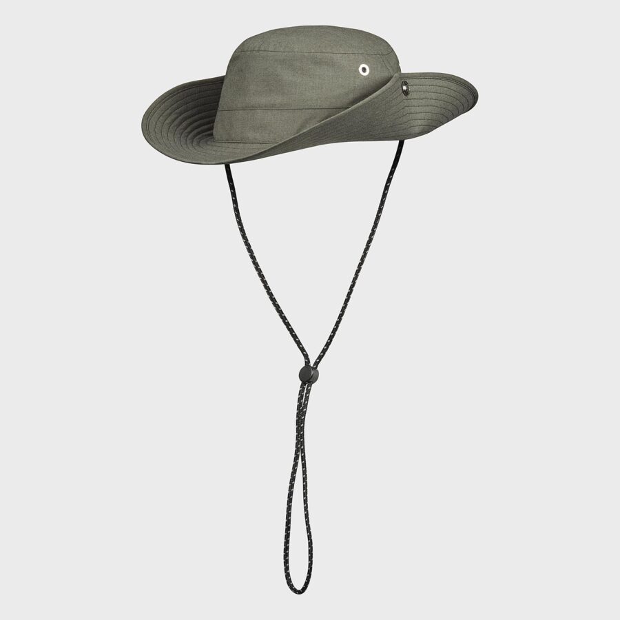 Fishing Cashmere And Silk Hat Olive - Image 2