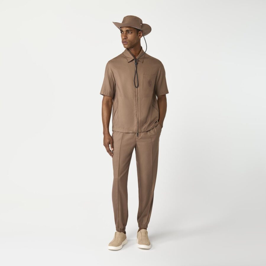 Fishing Cashmere And Silk Hat Sand - Image 2
