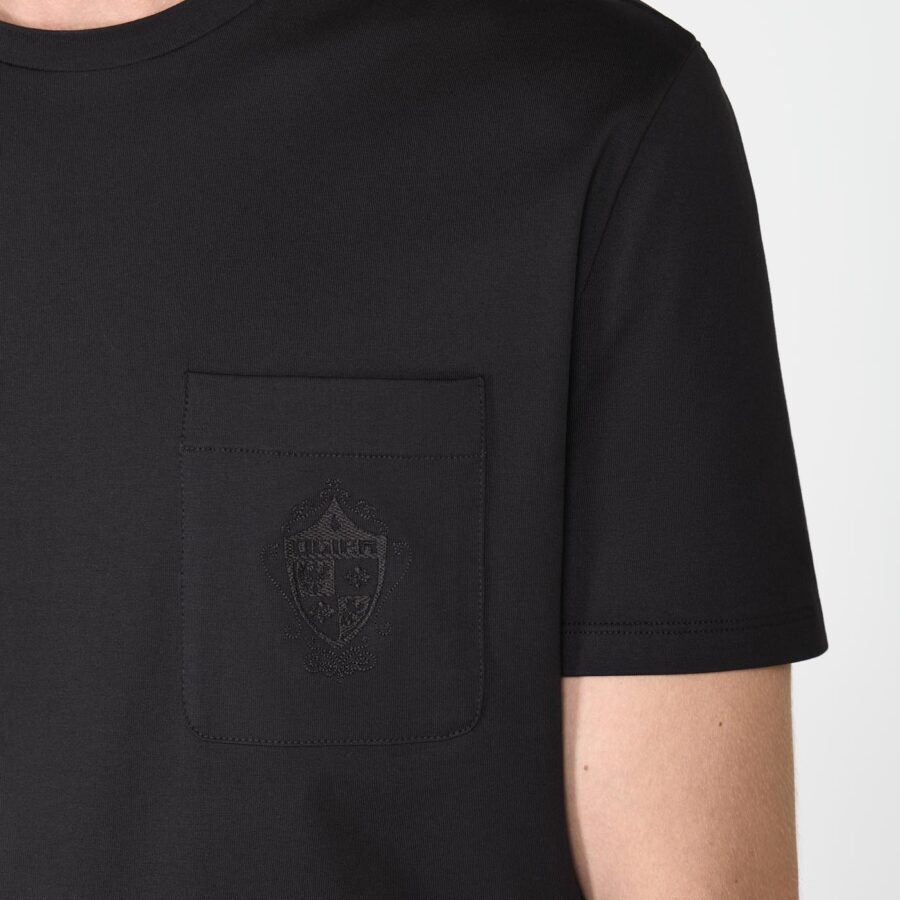 Garros Jersey Cotton T-Shirt Black - Image 5