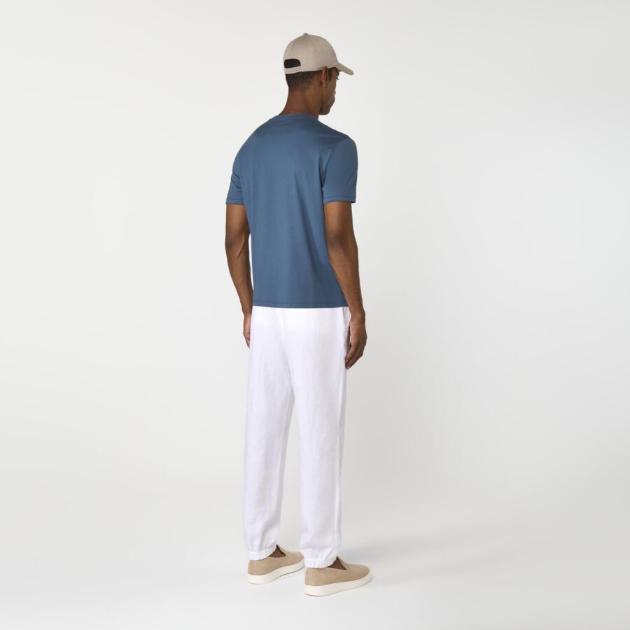 Garros Jersey Cotton T-Shirt Blue - Image 3