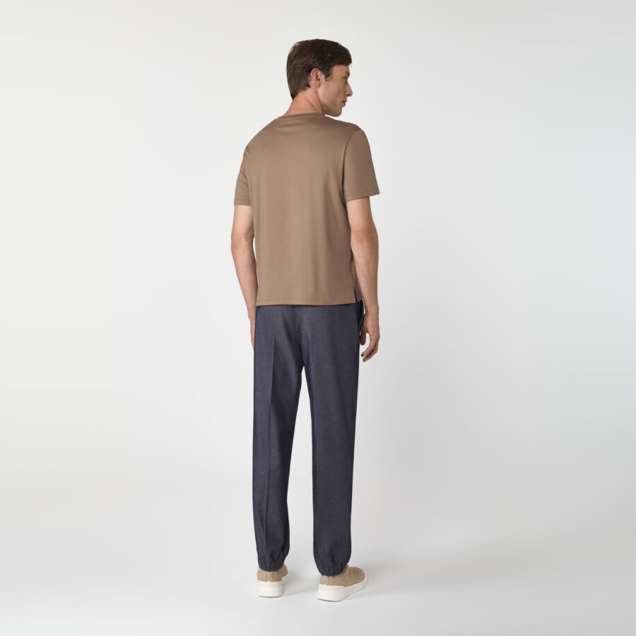 Garros Jersey Cotton T-Shirt Sand - Image 3
