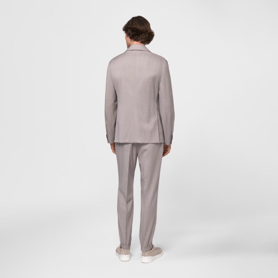 Harbour light weight wool silk Jacket Beige - Image 3