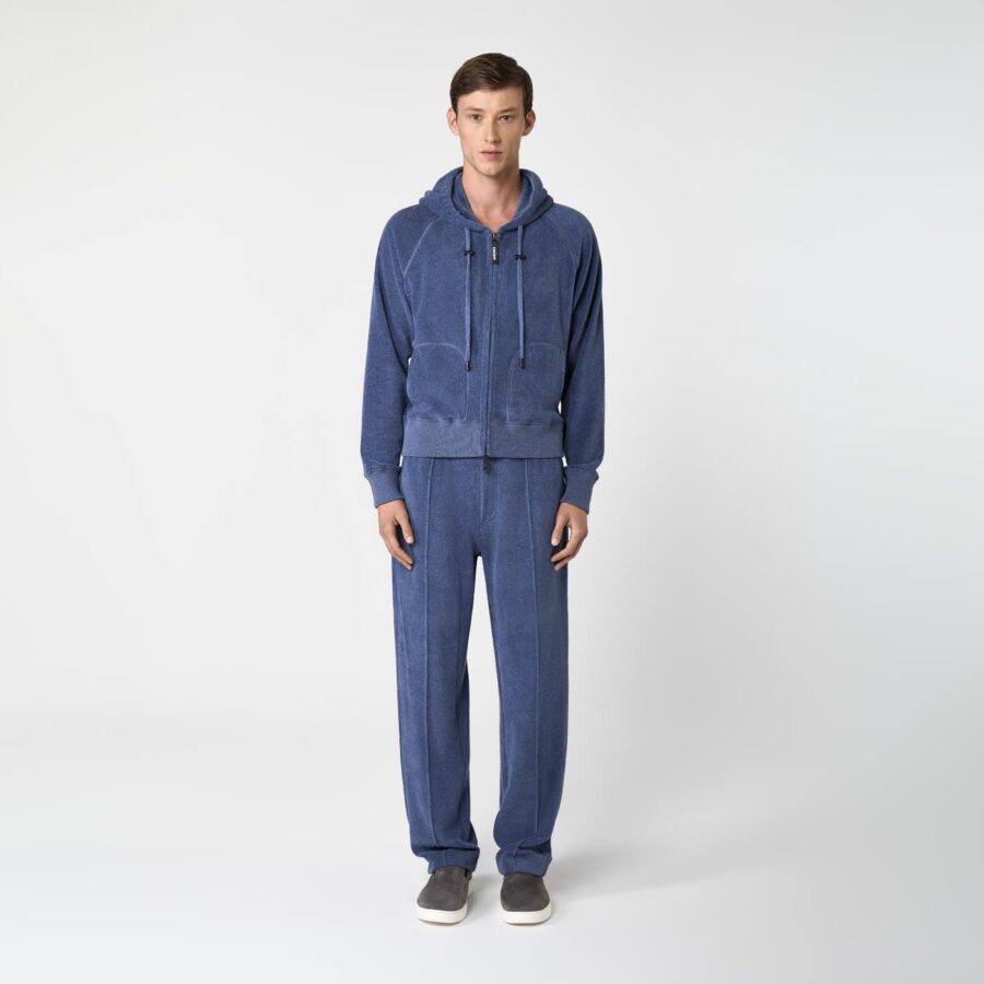 Jason Cotton Sponge Sweater Blue - Image 2