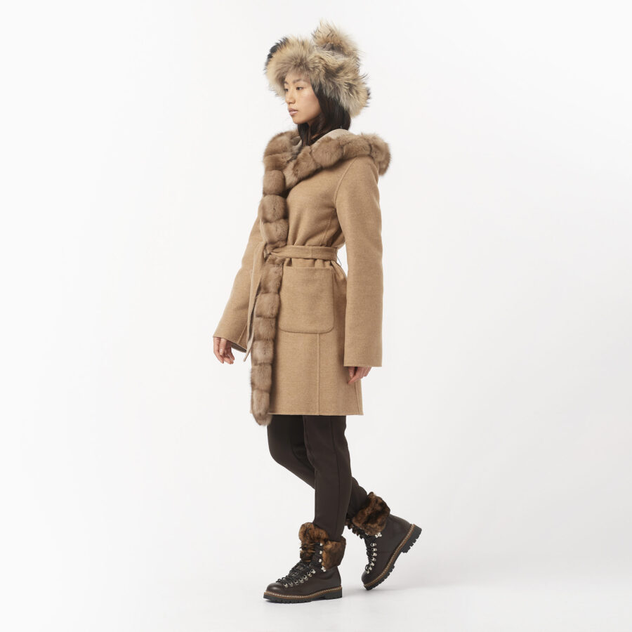 Ogier Reversible Coat Cashmere Zibeline Beige