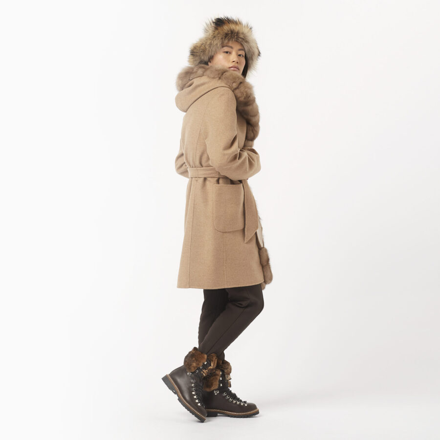 Ogier Reversible Coat Cashmere Zibeline Beige