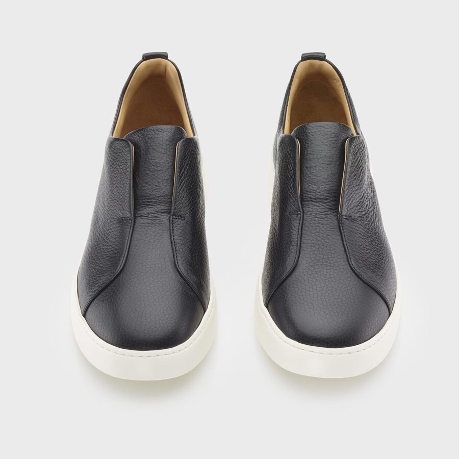 Milan Calfskin slip-on Sneakers Black - Image 2