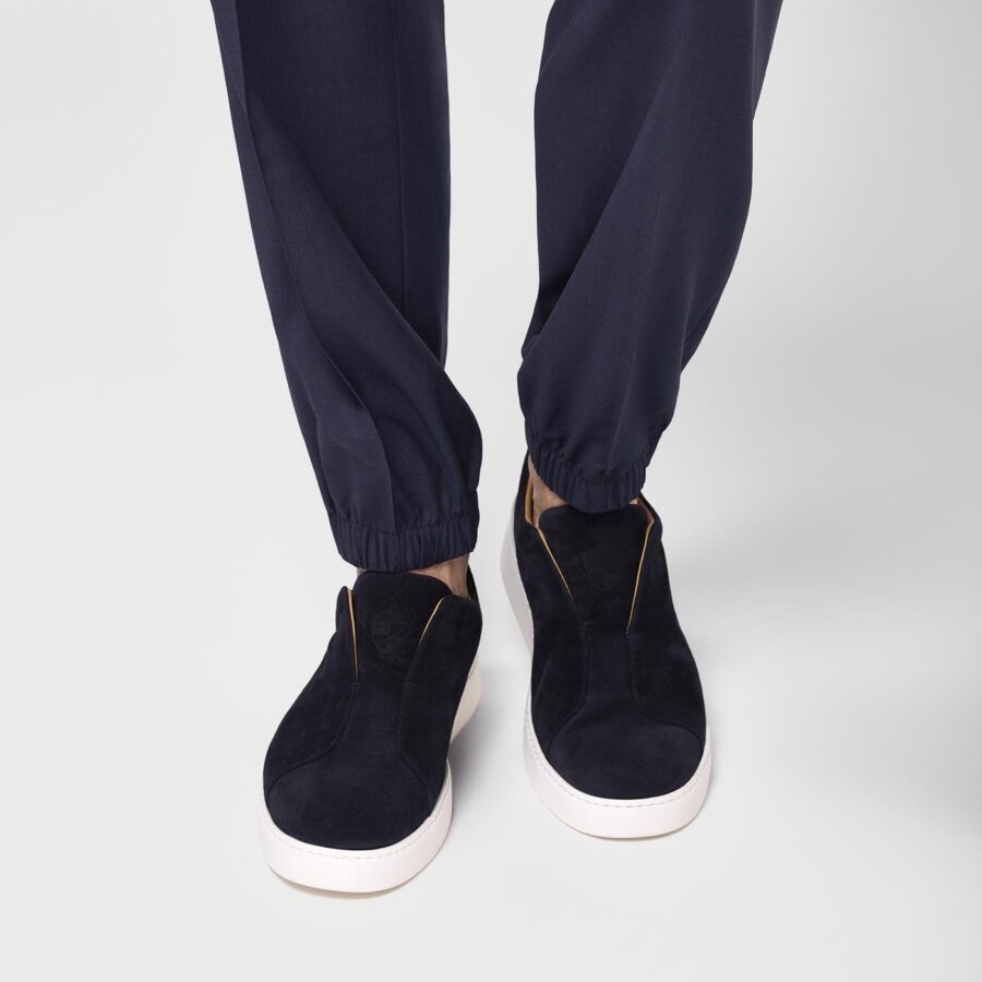 Milan Suede slip-on sneakers navy - Image 3