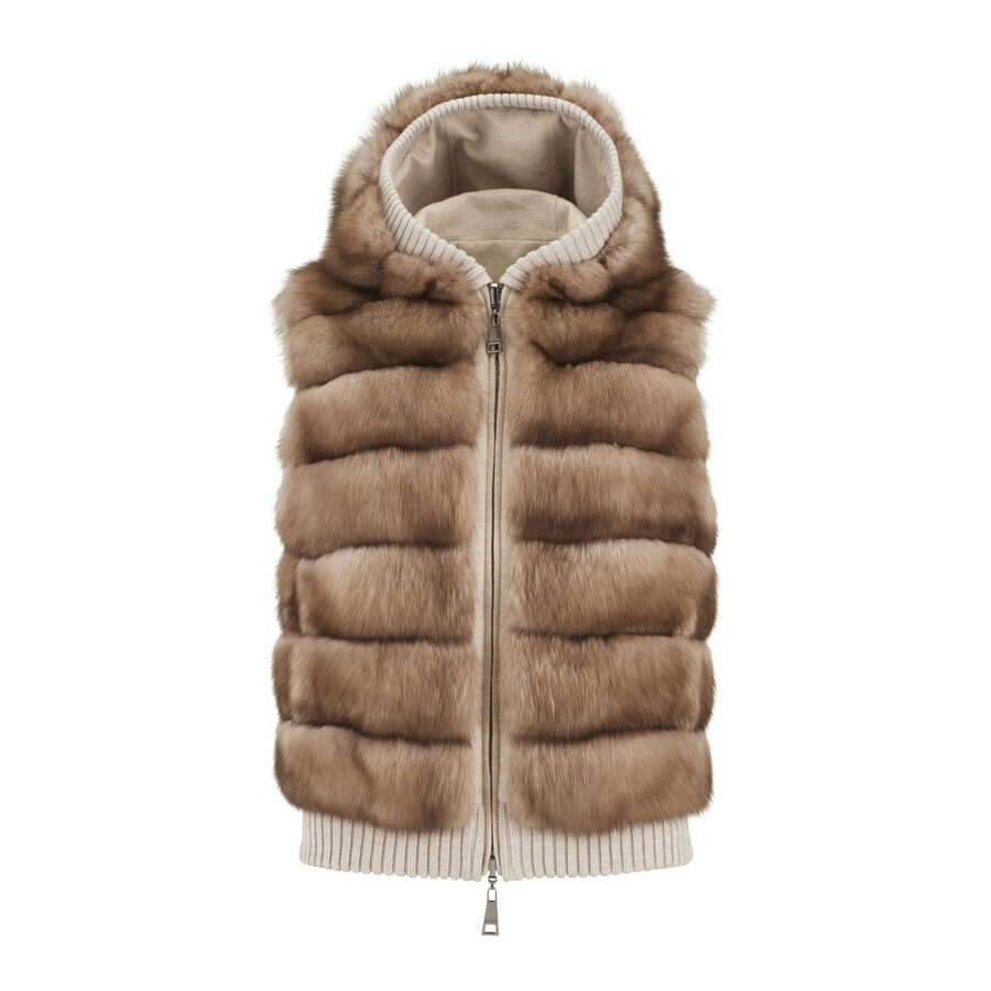 Reversible Bomber Vest Sable - Image 2