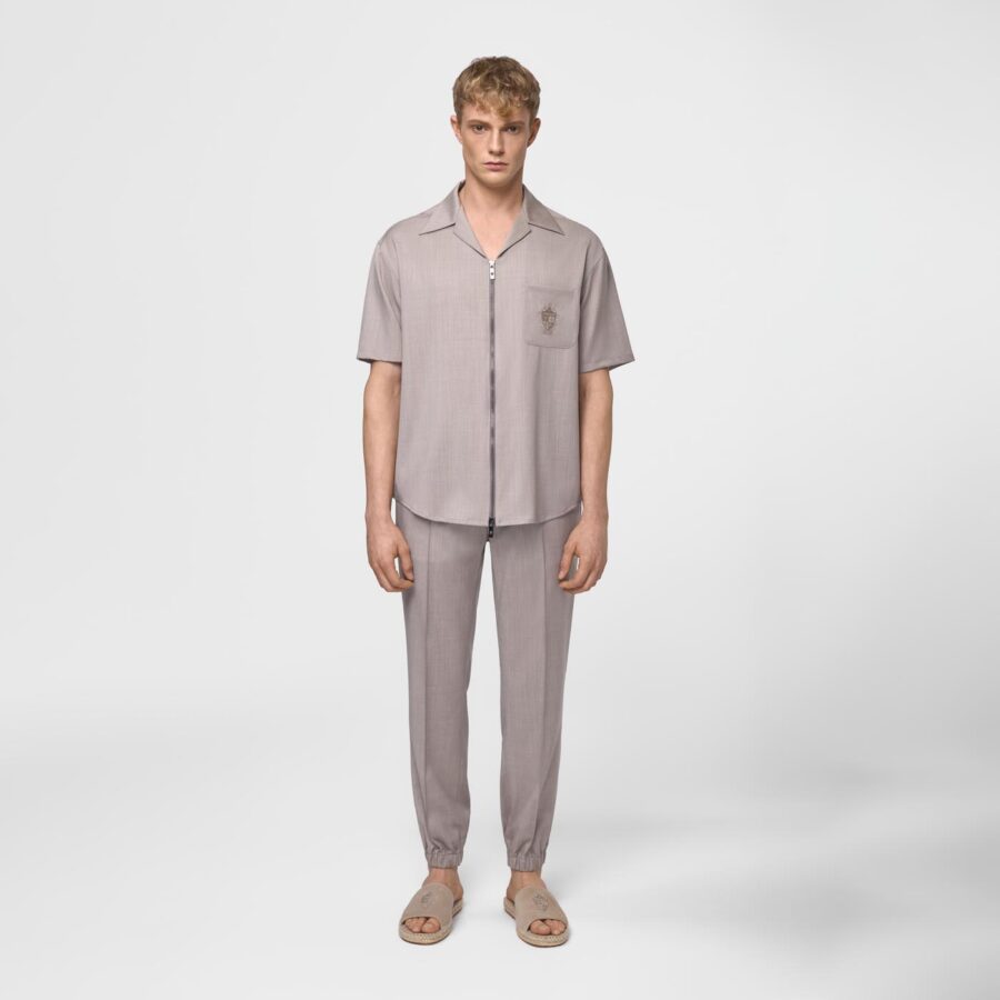 Nil light weight wool shirt Beige - Image 2