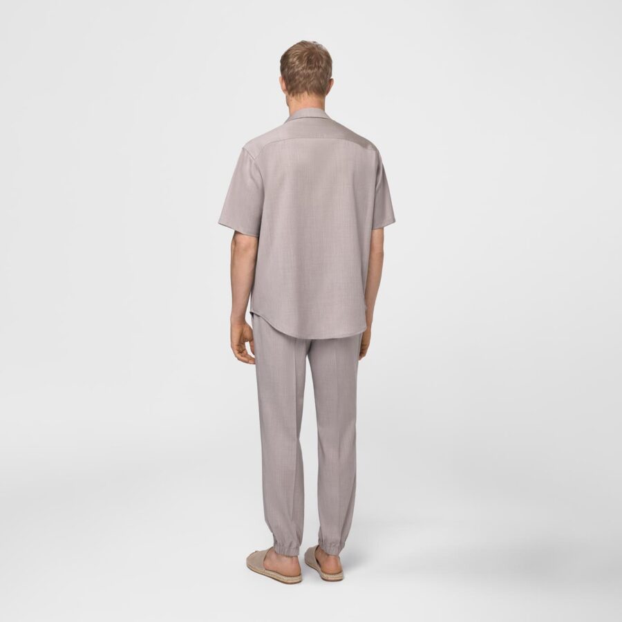 Nil light weight wool shirt Beige - Image 3