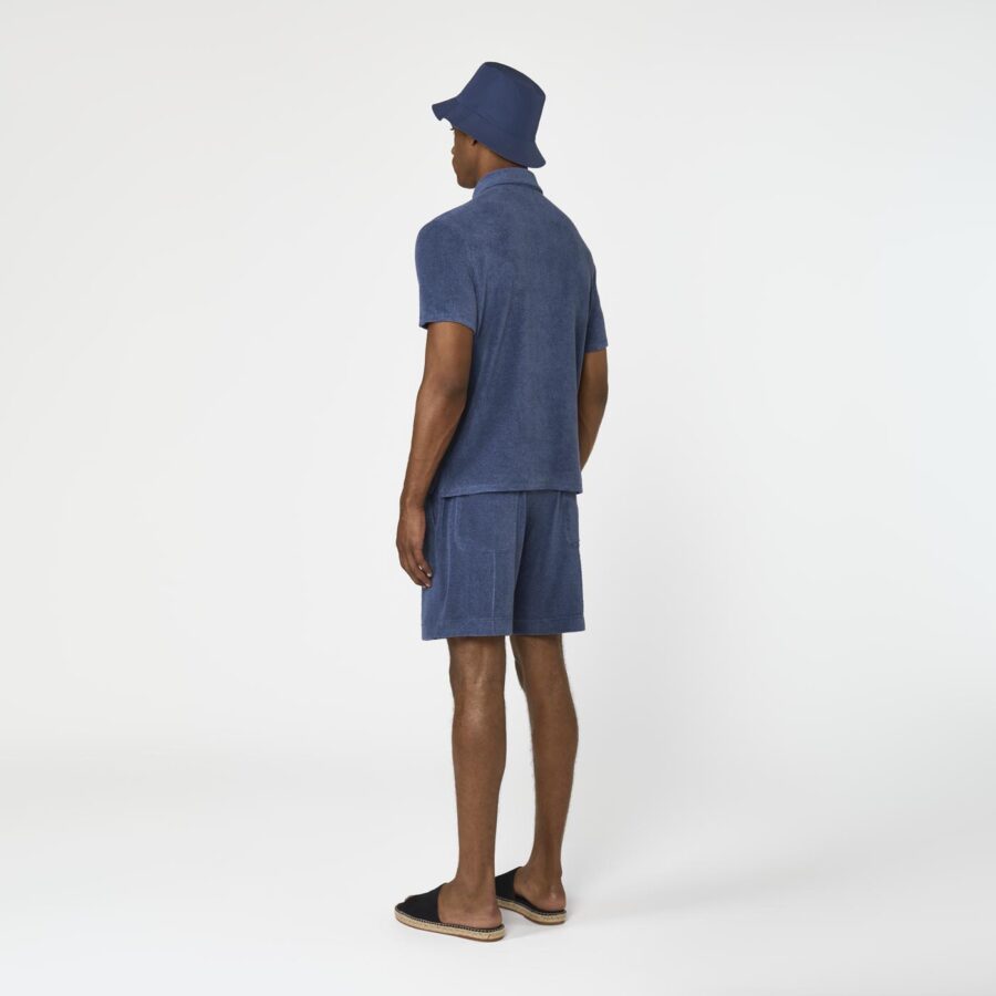 Pinerolo Cotton Sponge Polo Shirt Blue - Image 3